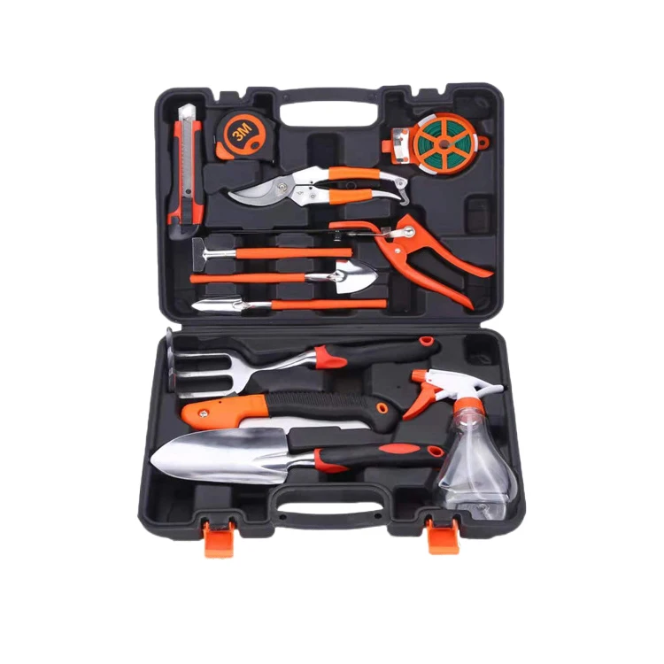 Customized Shovel Rake Shears Sickle Digging Hoes Tool Home Hand Tool Box Garden Multi Functional Hand Tool Set For Sale