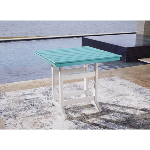 Signature Design by Ashley Eisely Square Outdoor Poly All Weather Counter Height Table