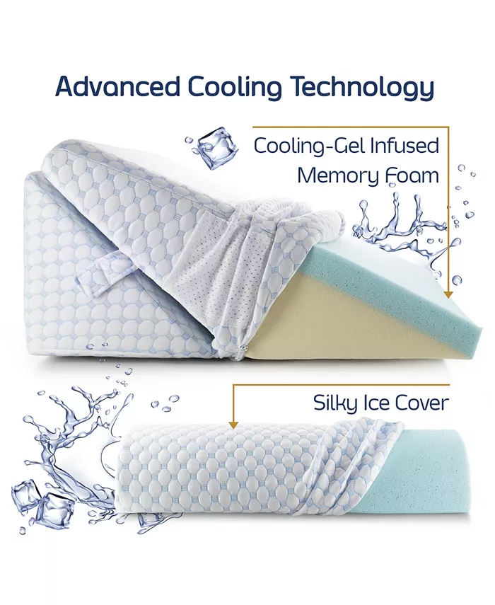 Nestl Adjustable Wedge Pillow with Cooling Cover and Extra Pillow