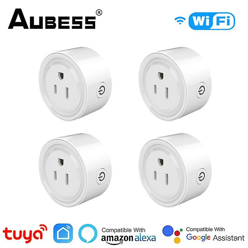 Aubess 16/20a Us Wifi Tuya Smart Plug Socket Smart Home Remote Control Timing Seting Smart