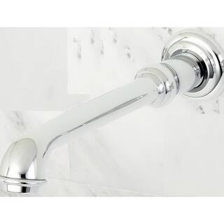 Kingston Brass Wilshire Crystal 2-Handle Wall-Mount Roman Tub Faucet Filler in Chrome HKS7021WLL