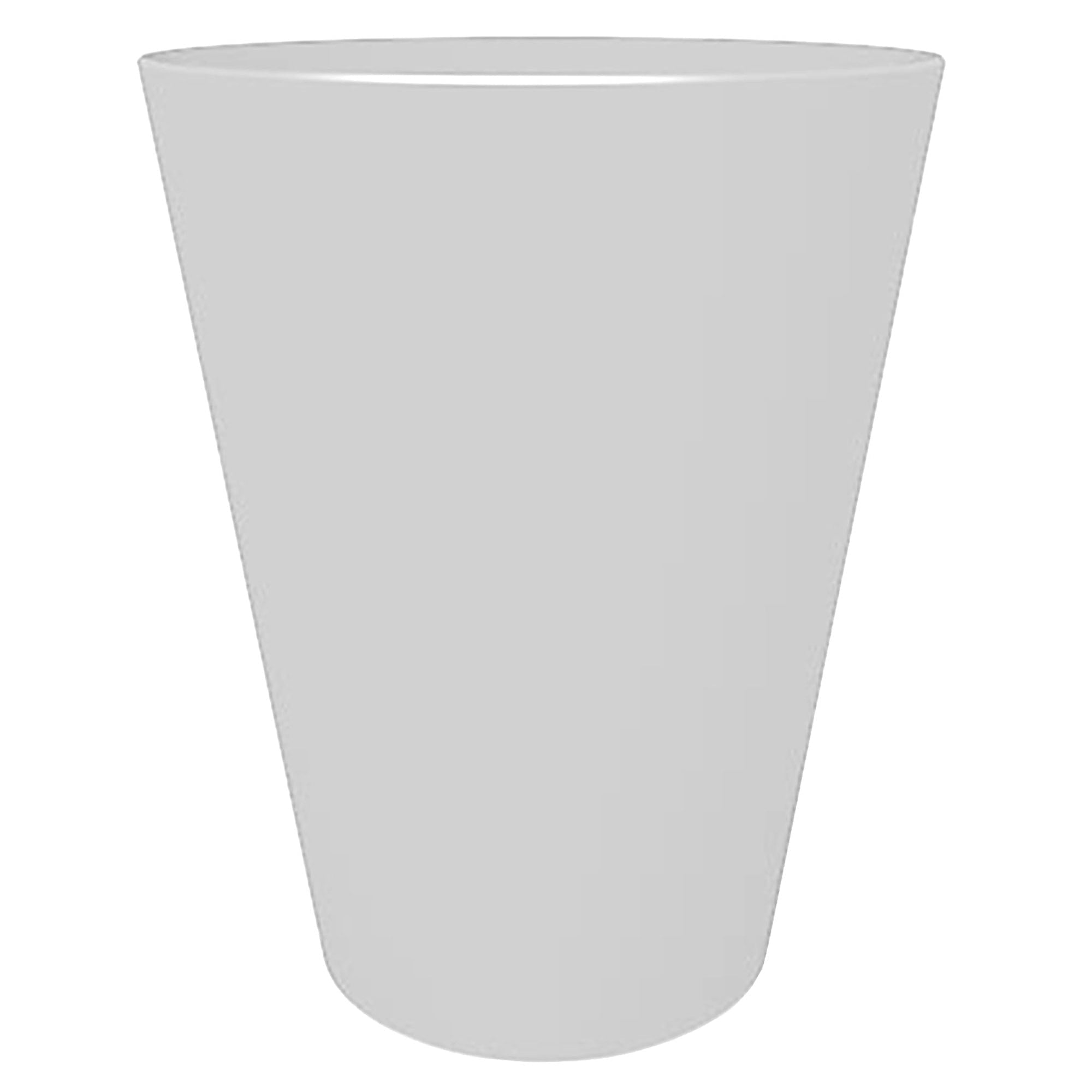 Bloem Tall Finley Tapered Round Planter: 14" - Casper White - Matte Textured Finish, 100% Recycled Plastic Pot, For Indoor and Outdoor Use, Gardening, 4 Gallon Capacity