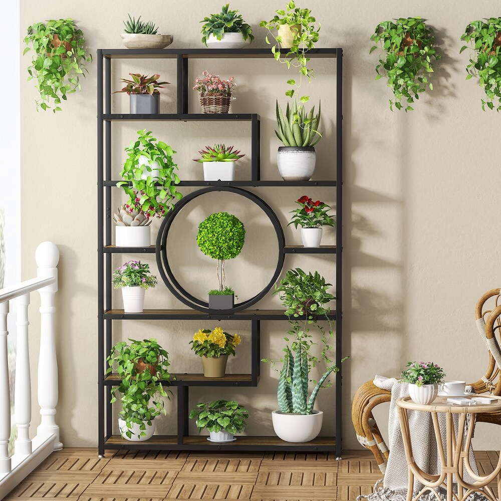 7 Tier Tall Etagere Bookcase  72\