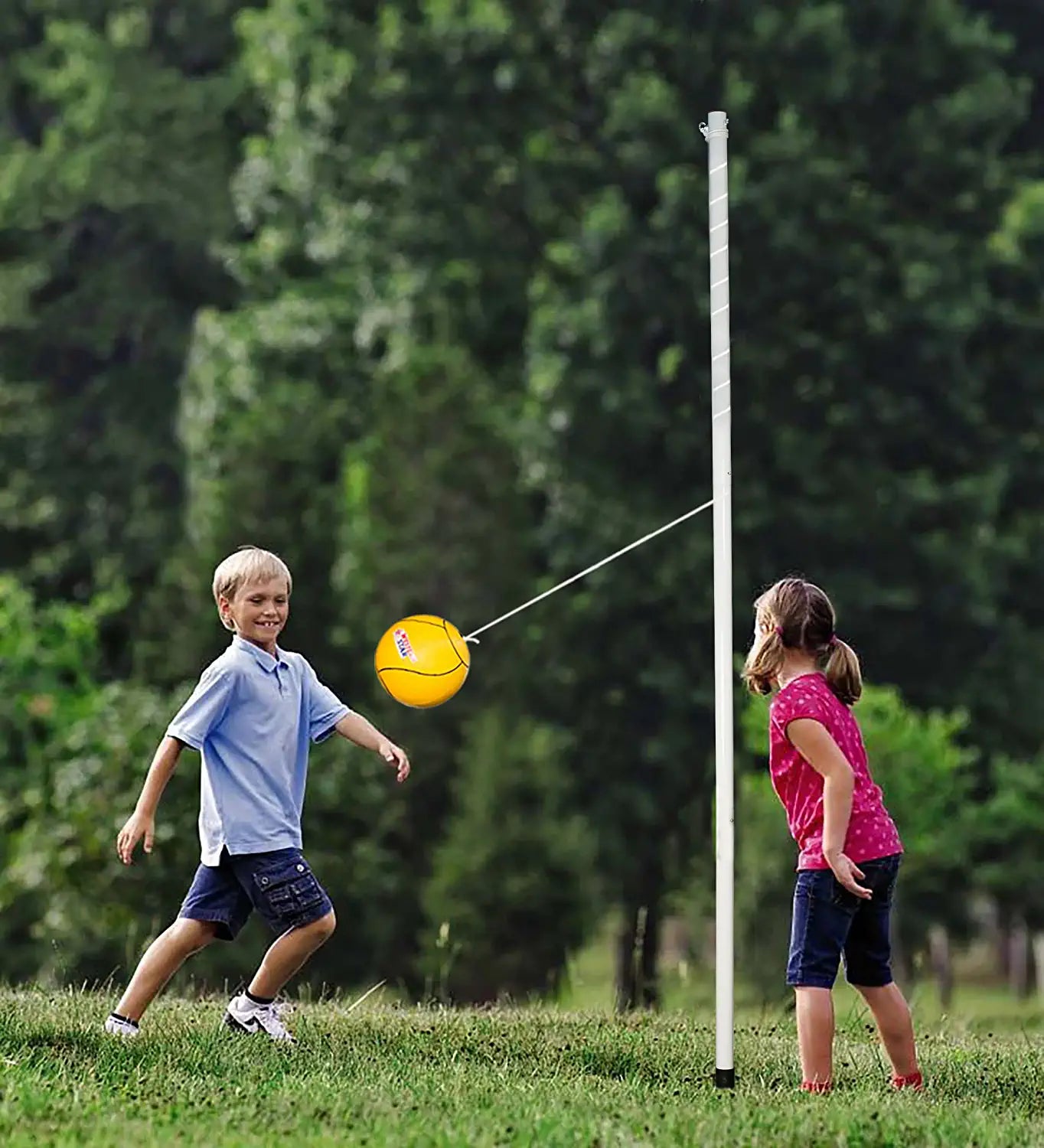 Western Star Green Rubber Tether Ball with Durable Rope