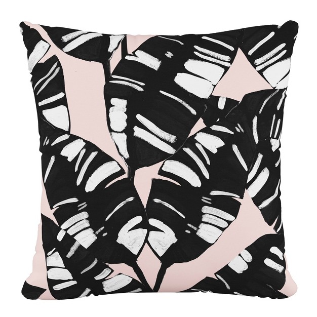 Skyline Furniture Square Outdoor Throw Pillow Palm Springs Blush Black