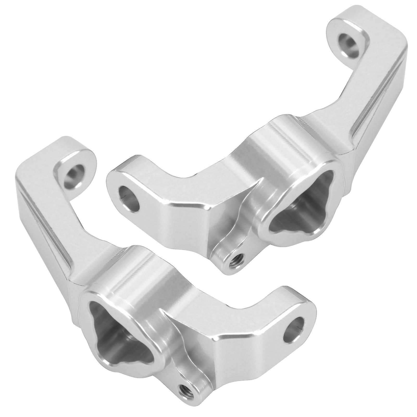 2pcs Aluminum Alloy Front C Seat Fit For Redcat Gen8 1/10 Rc Cars Hub Caster Mountsilver