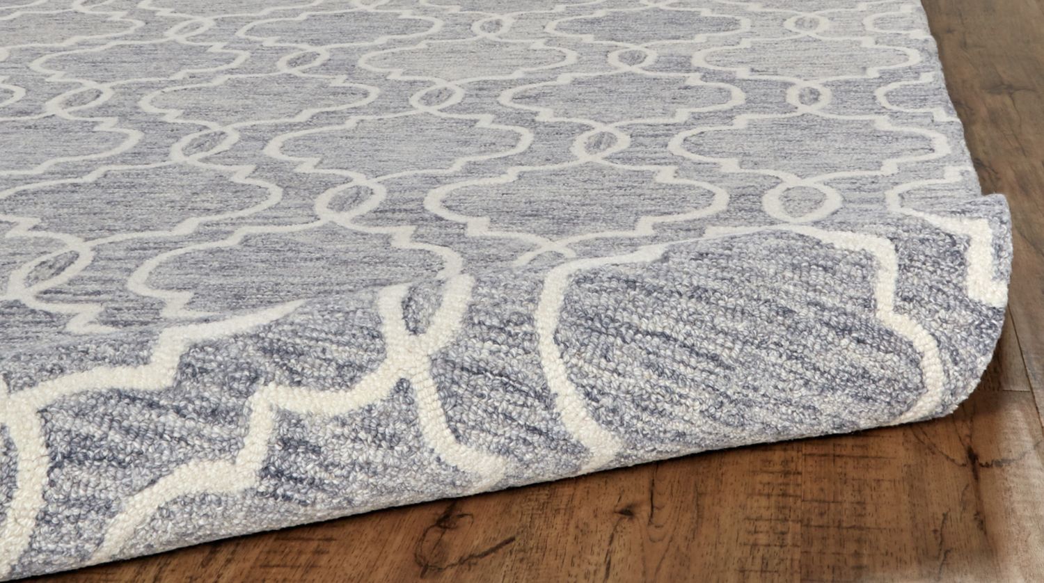 Natal Hand Tufted Gray and Ivory Rug by BD Fine