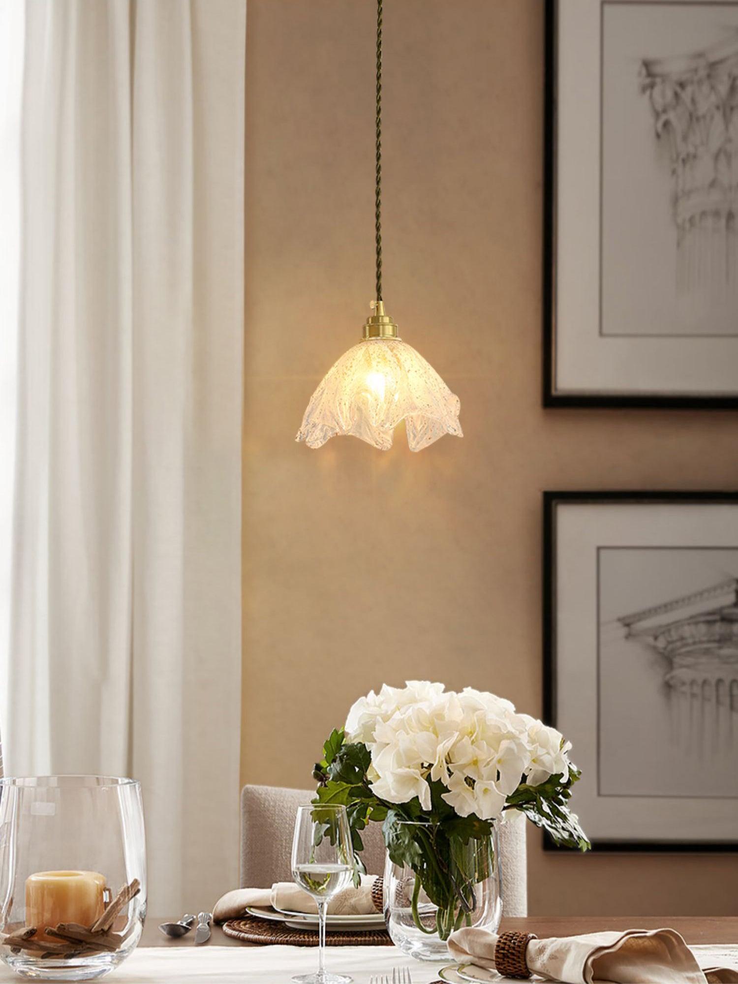 Lotus Crystal Small Pendant Light