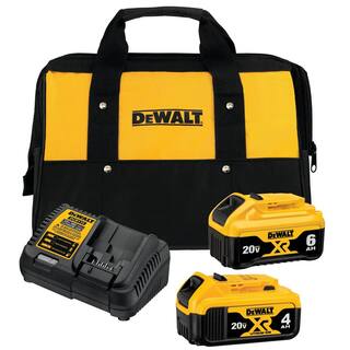 DW 20V MAX XR Premium Lithium-Ion 6.0Ah and 4.0Ah Starter Kit DCB246CK