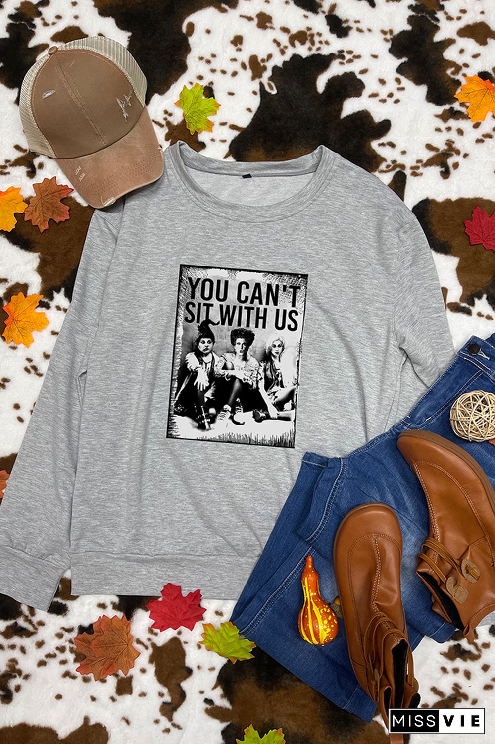 You Can't Sit With Us Halloween Crewneck Sweatshirt Wholesale