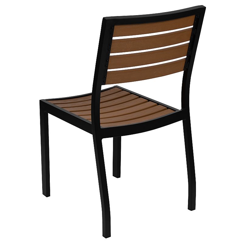 Flash Furniture Outdoor Stackable Side Chair 2-Piece Set