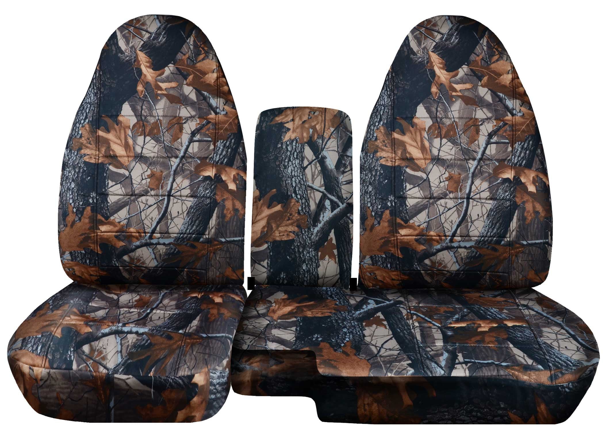 T20-Designcovers Compatible with 1998-2003 Ford Ranger/Mazda B-Series pickup truckCamouflage Truck Seat Covers (60/40 Split Bench)w Center Console:Without Cup Holders:Camo Gray Real Tree