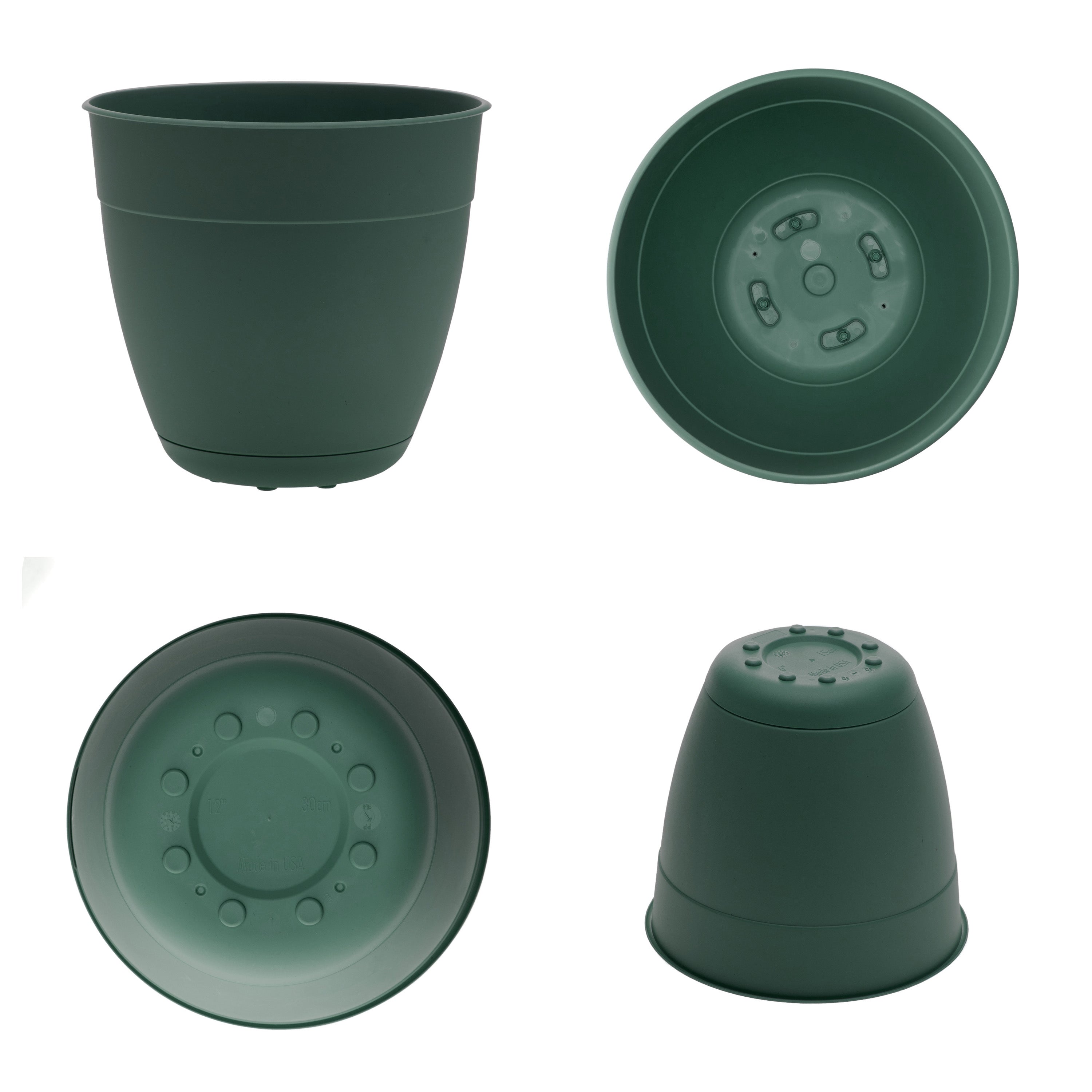 Bloem Dayton Plastic Planter 8 x 11.5 Plastic Round Turtle Green