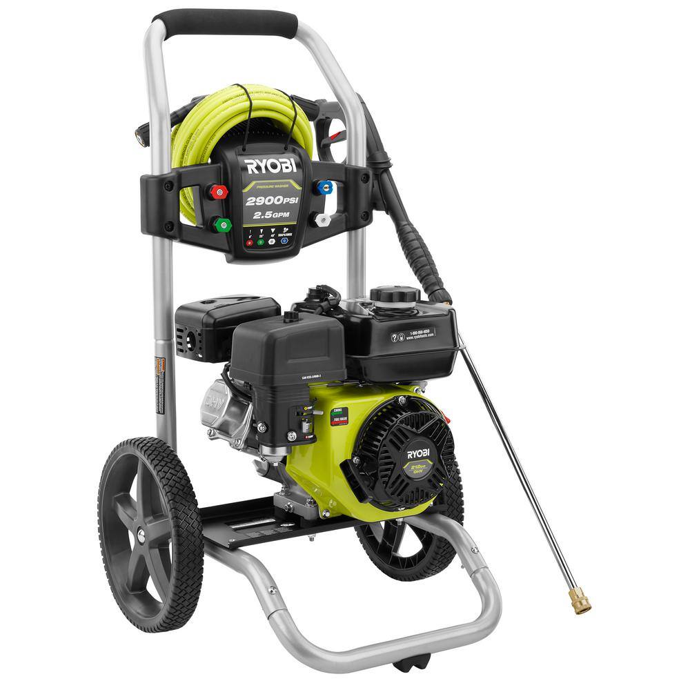 RYOBI 2900 PSI 2.5 GPM Cold Water Gas Pressure Washer with 212cc Engine RY802925