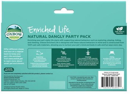 Oxbow Enriched Life Natural Dangly Party Pack Small Pet Toy