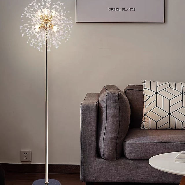 Elegant Floor Lamp Dandelion Floor Lamp Luxury Bedroom Bedside Lamp Vertical Living Room Study Marble Lamps Modern Reading Light