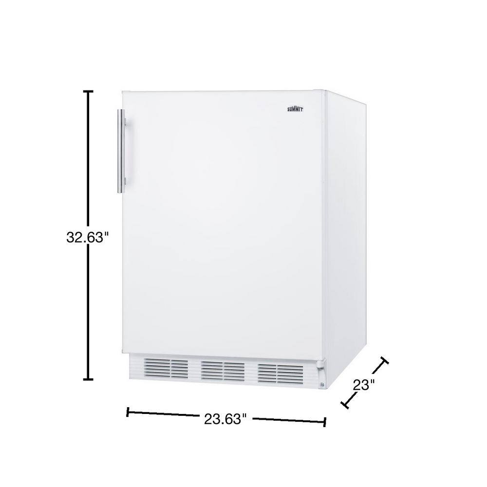 Summit Appliance 24 in. W 5.5 cu. ft. Mini Refrigerator in White without Freezer FF61W