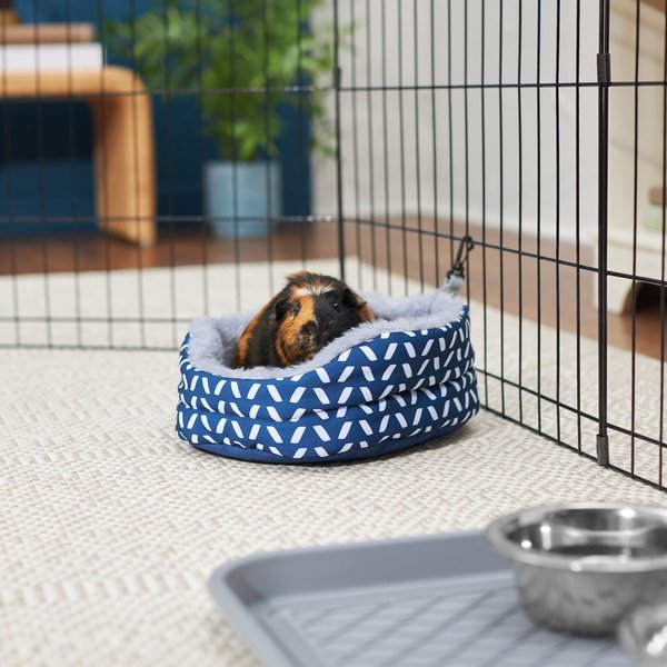 Frisco Herringbone Small Pet Plush Oval Cuddler