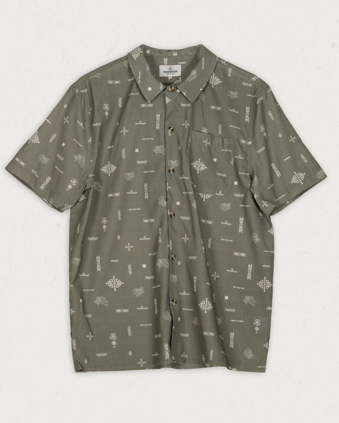 Cove Organic Cotton Short Sleeve Shirt - Olive Made To Roam