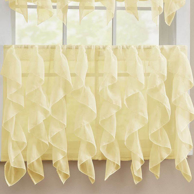 Sweet Home Sweet Home Collection Sheer Voile Vertical Ruffle Valence