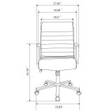 Modern Comfort Winsley Bonded Leather Mid-Back Manager's Chair， White/Silver， BIFMA Certified