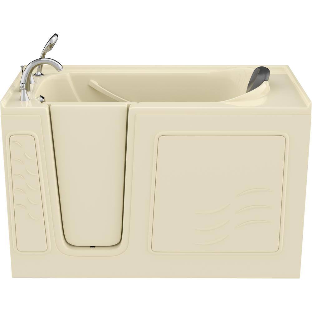 Universal Tubs Safe Premier 60 in. x 30 in. Left Drain Walk-In Non-Whirlpool Bathtub in Biscuit HD3060WILBS-CP