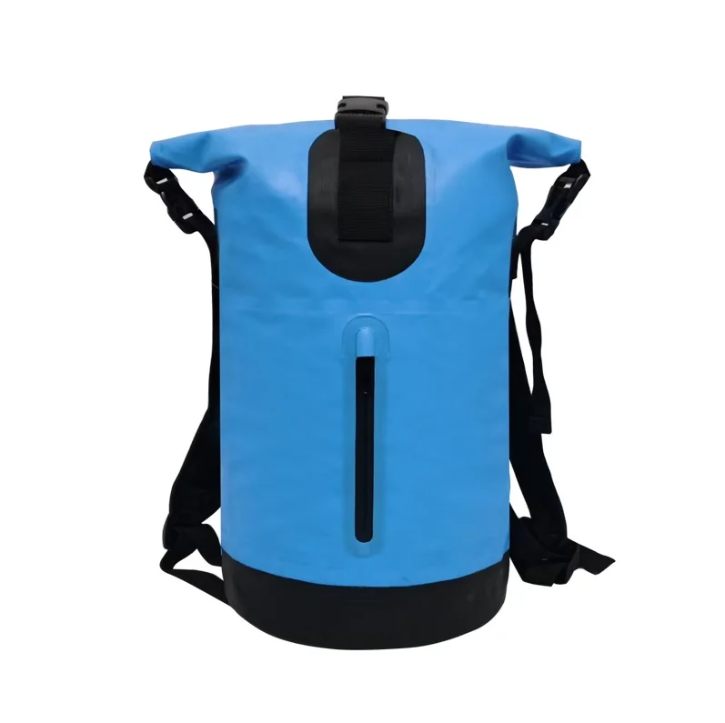 roll top waterproof foldable backpack dry bag with two strips for outdoor sports