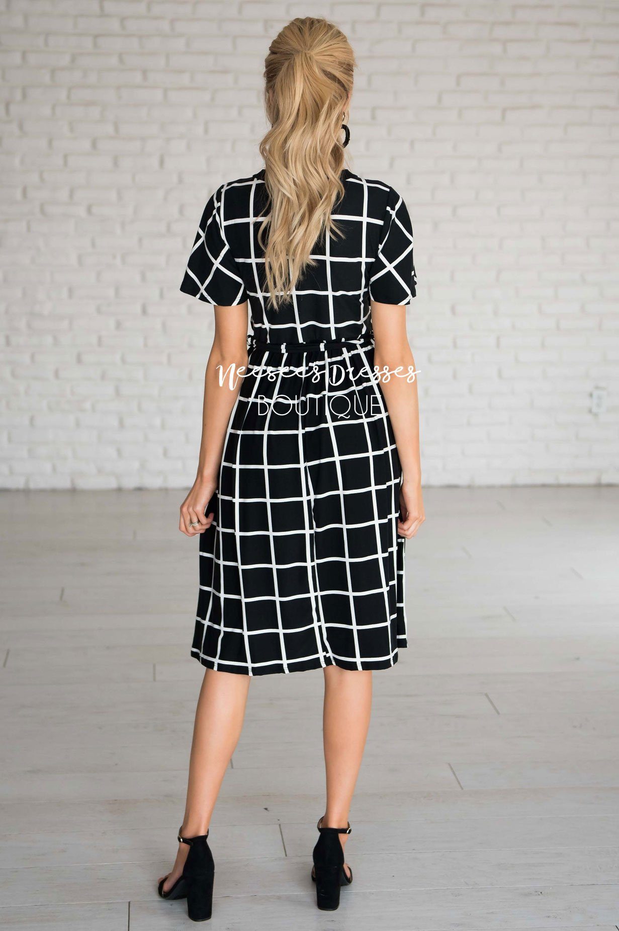 The Moxie Grid Print Dress