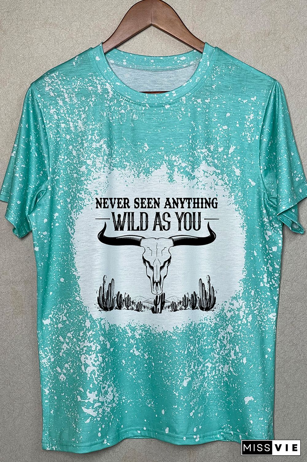 Wild As You Tie Dye Bleach Graphic Tee