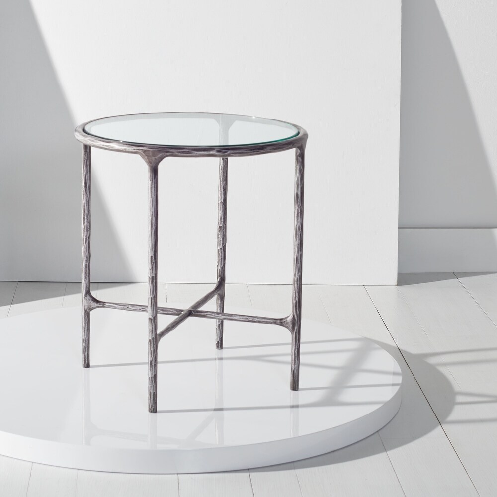 SAFAVIEH Couture Jessa Forged Metal Round End Table   18\