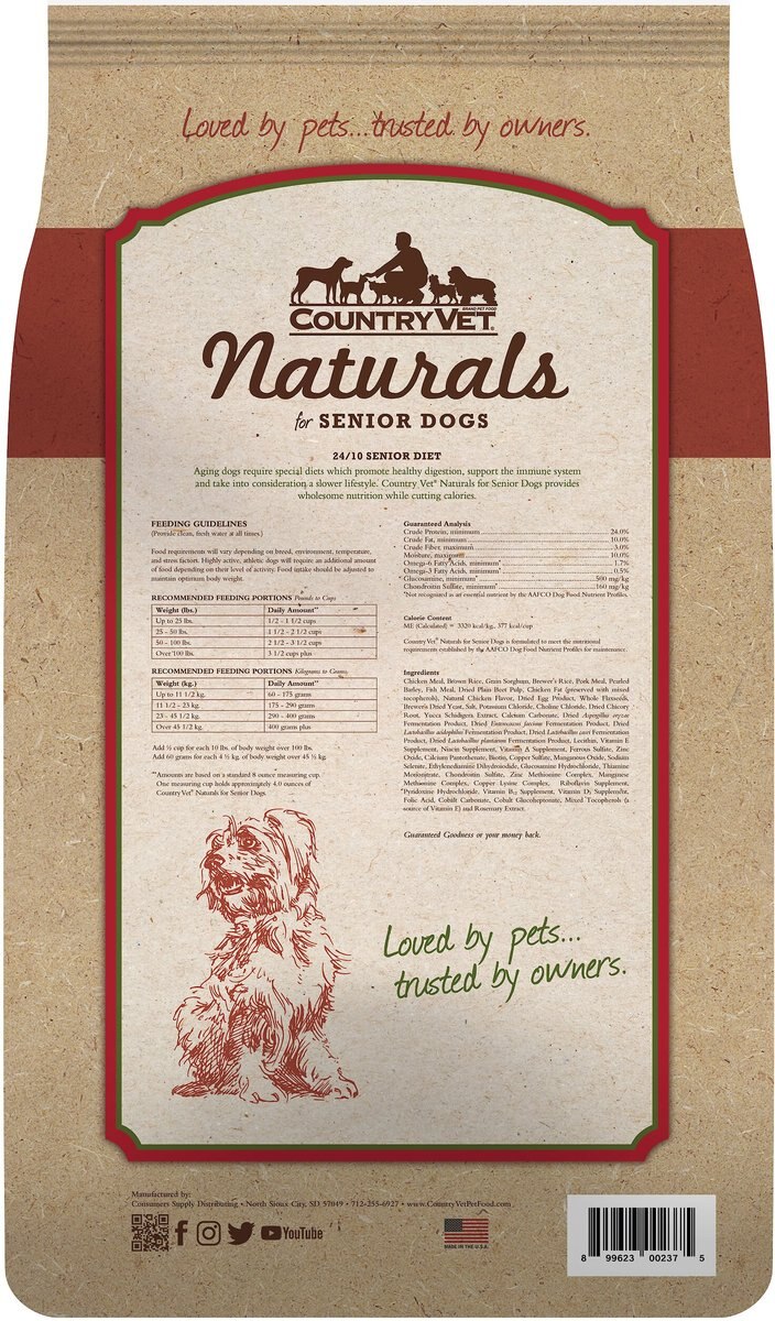 Country Vet Naturals 24-10 Senior Dog Food