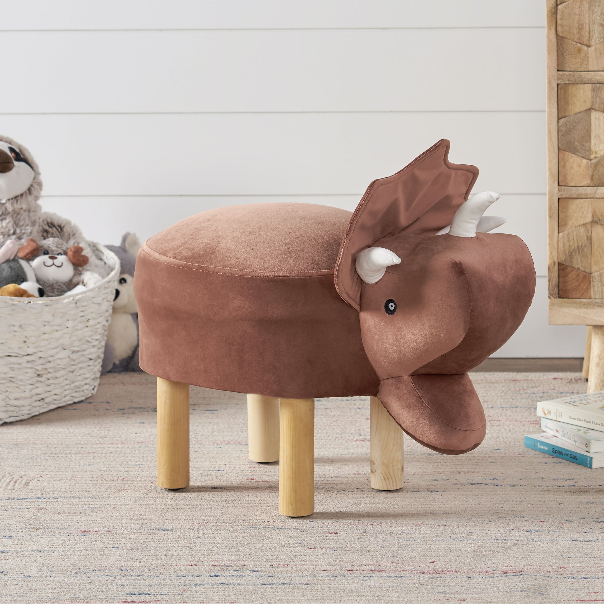 Eliakim Contemporary Kids Triceratops Ottoman