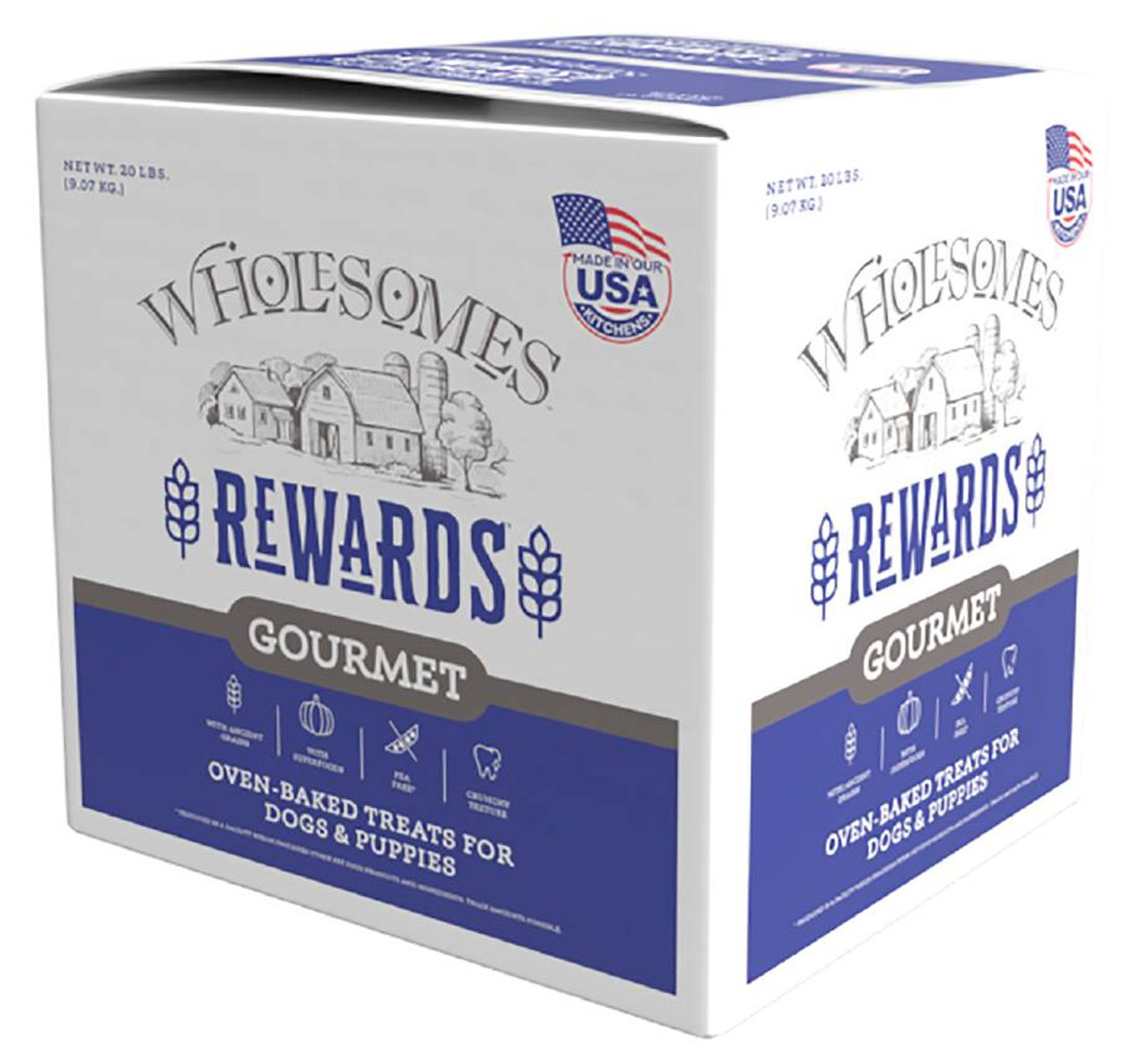 SportMix Wholesomes Gourmet Rewards Dog Biscuits， Charcoal/Mint， 20Lb. Box