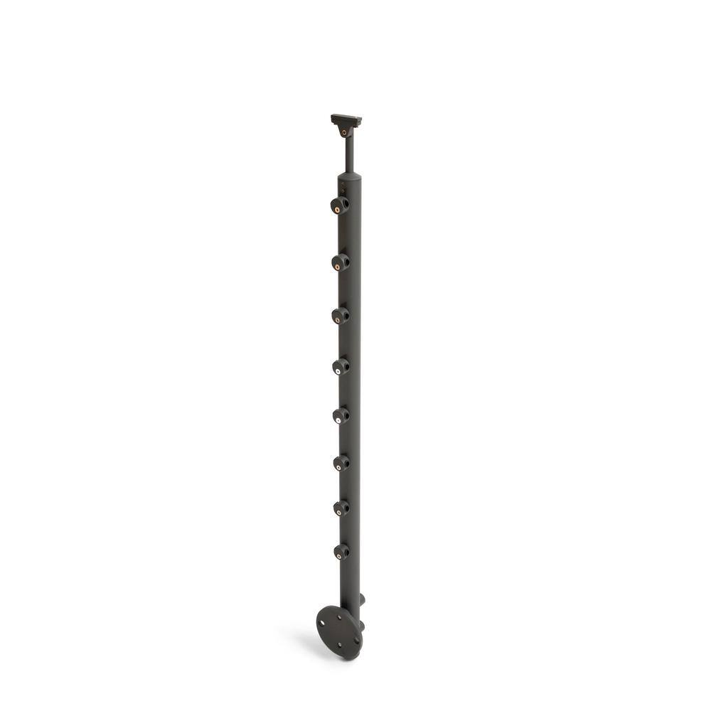 Dolle PA2ab 42 in. x 1-12 in Anthracite side mount post 86019