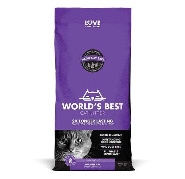 World’s Best Cat Litter Lavender Scented Multiple Cat Clumping Formula