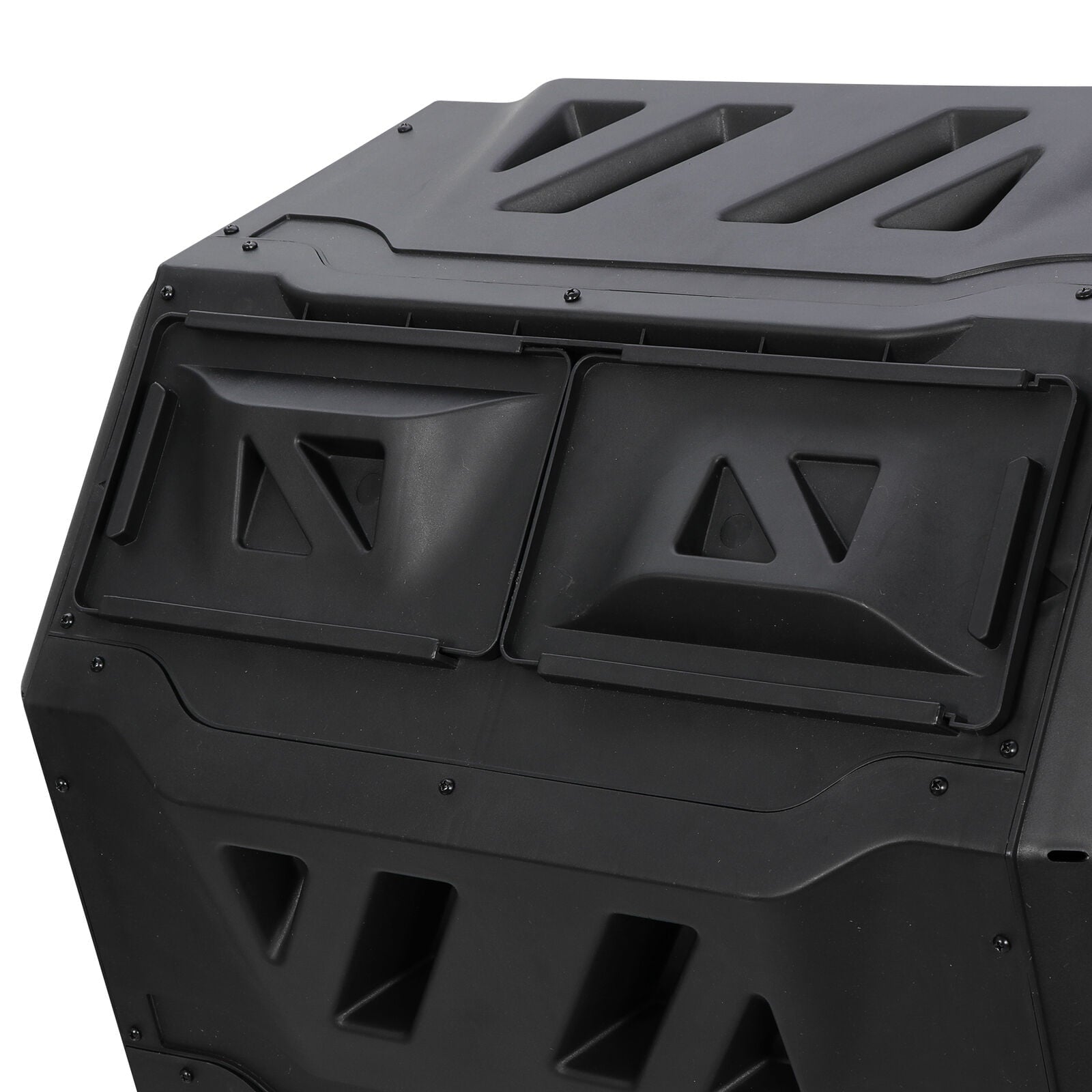 ZENSTYLE Durable Composting Tumbler Dual Rotating Garden Compost Bin 43 Gallon Black