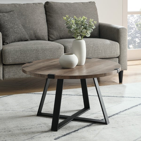 Middlebrook Designs Barnett Round Metal Wrap Coffee Table