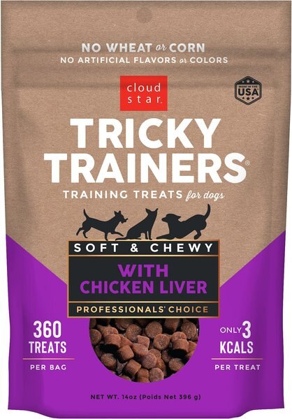 Cloud Star Chewy Tricky Trainers Liver Flavor Dog Treats