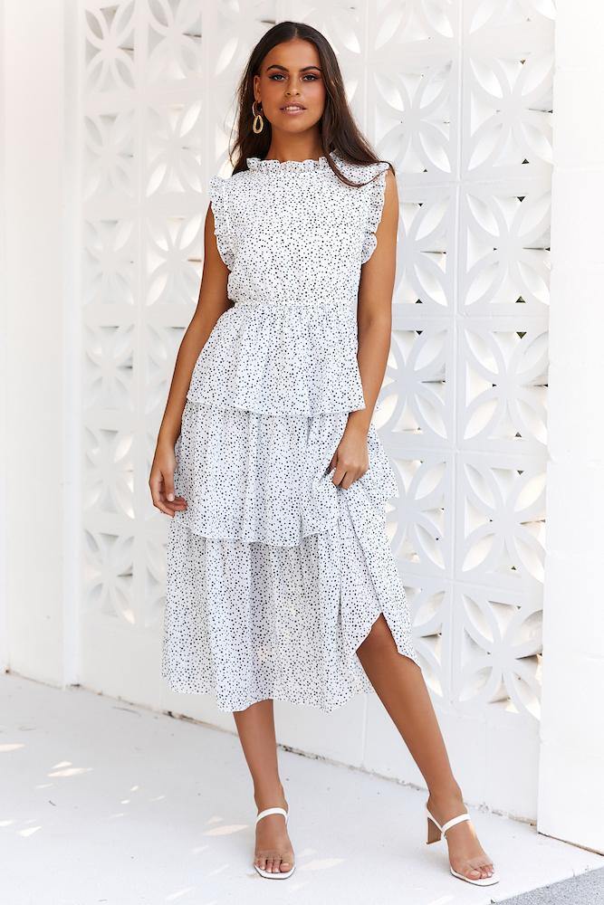 No Need To Fear Midi Dress White