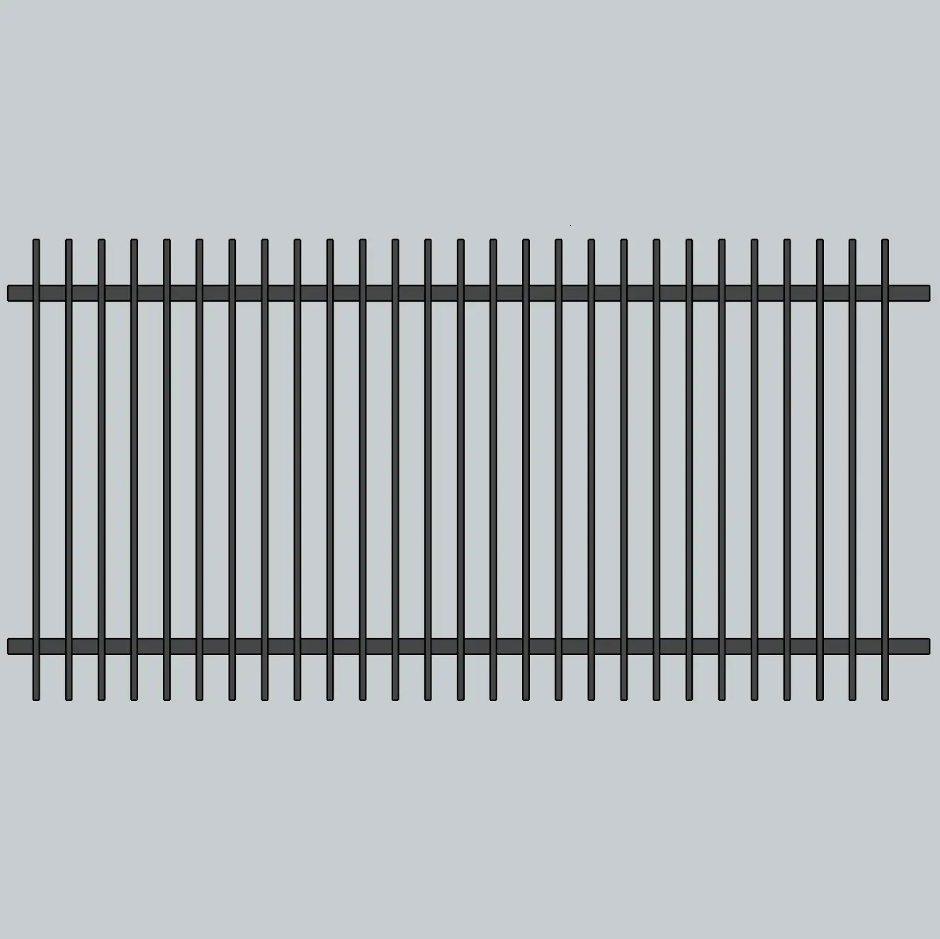 Rack able 3D privacy powder coated 2 rails aluminium metal blade garden slat fence panel 1200mm x 2400mm