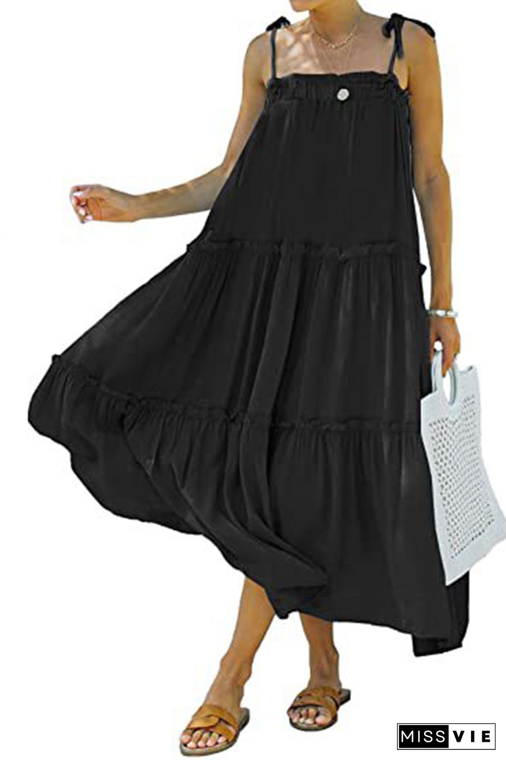 Solid Color Slip Swing Dress Wholesale