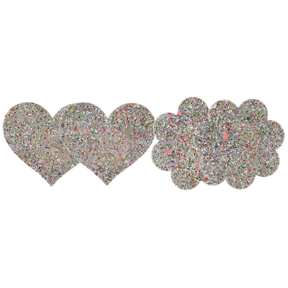 Pretty Pasties Heart & Flower Glow In The Dark Set