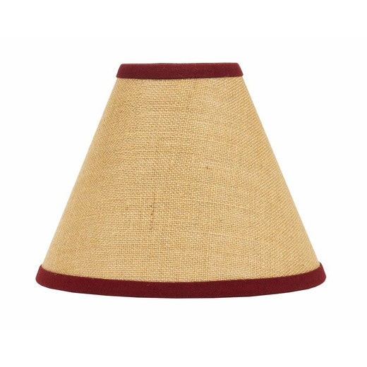 Burlap Stripe Lamp Shade - Red 12