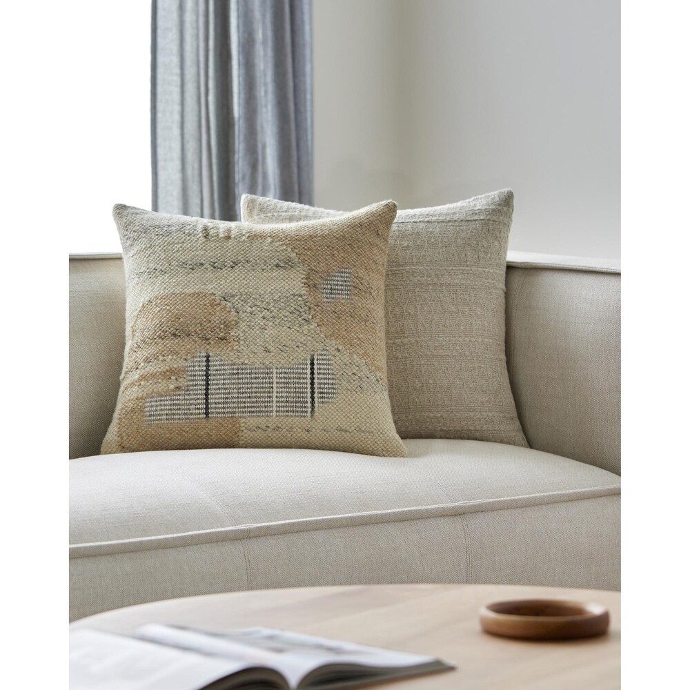 Elisha Modern   Contemporary Textured Accent Pillow