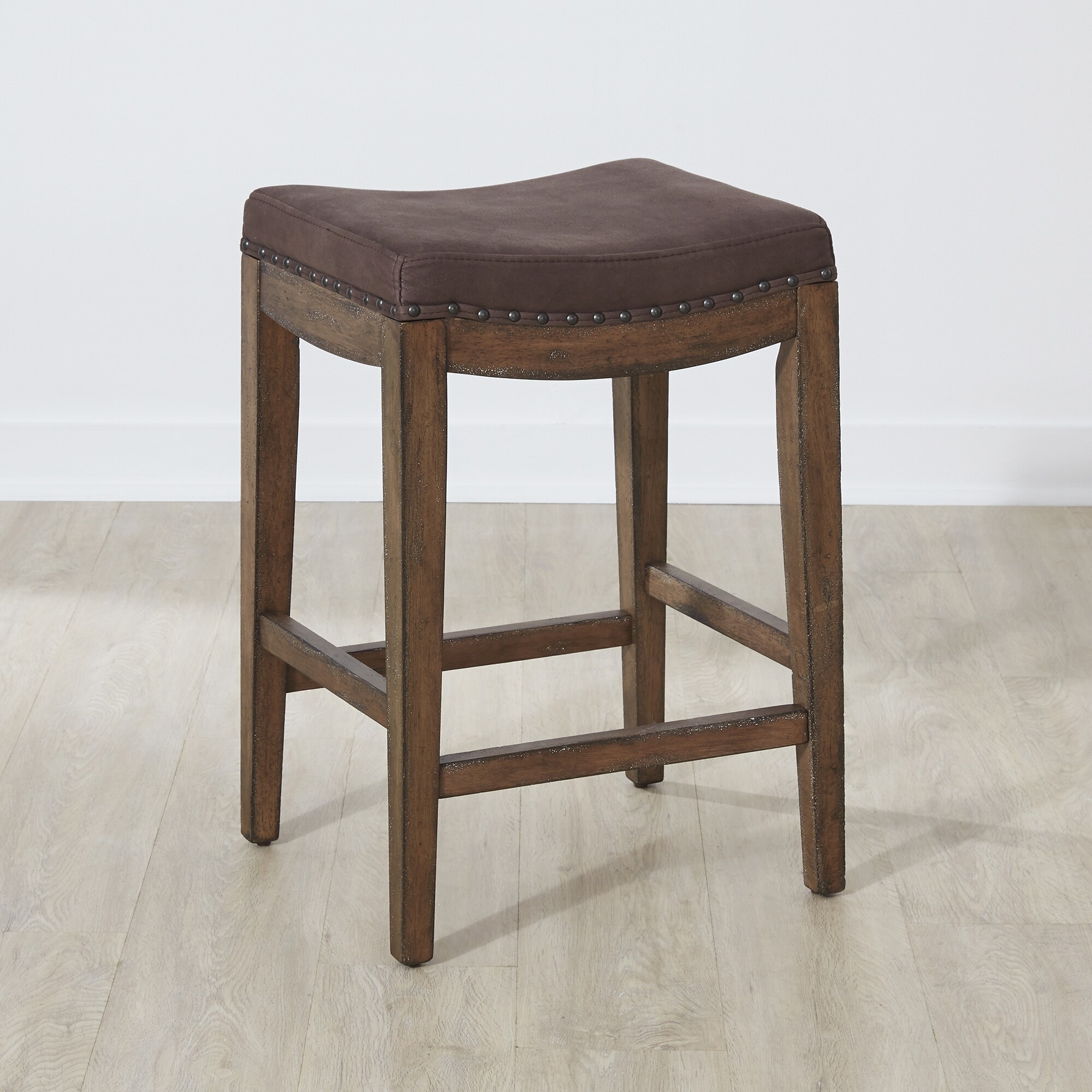 Aspen Skies Weathered Brown with Gray Hang Up Uph Console Stool