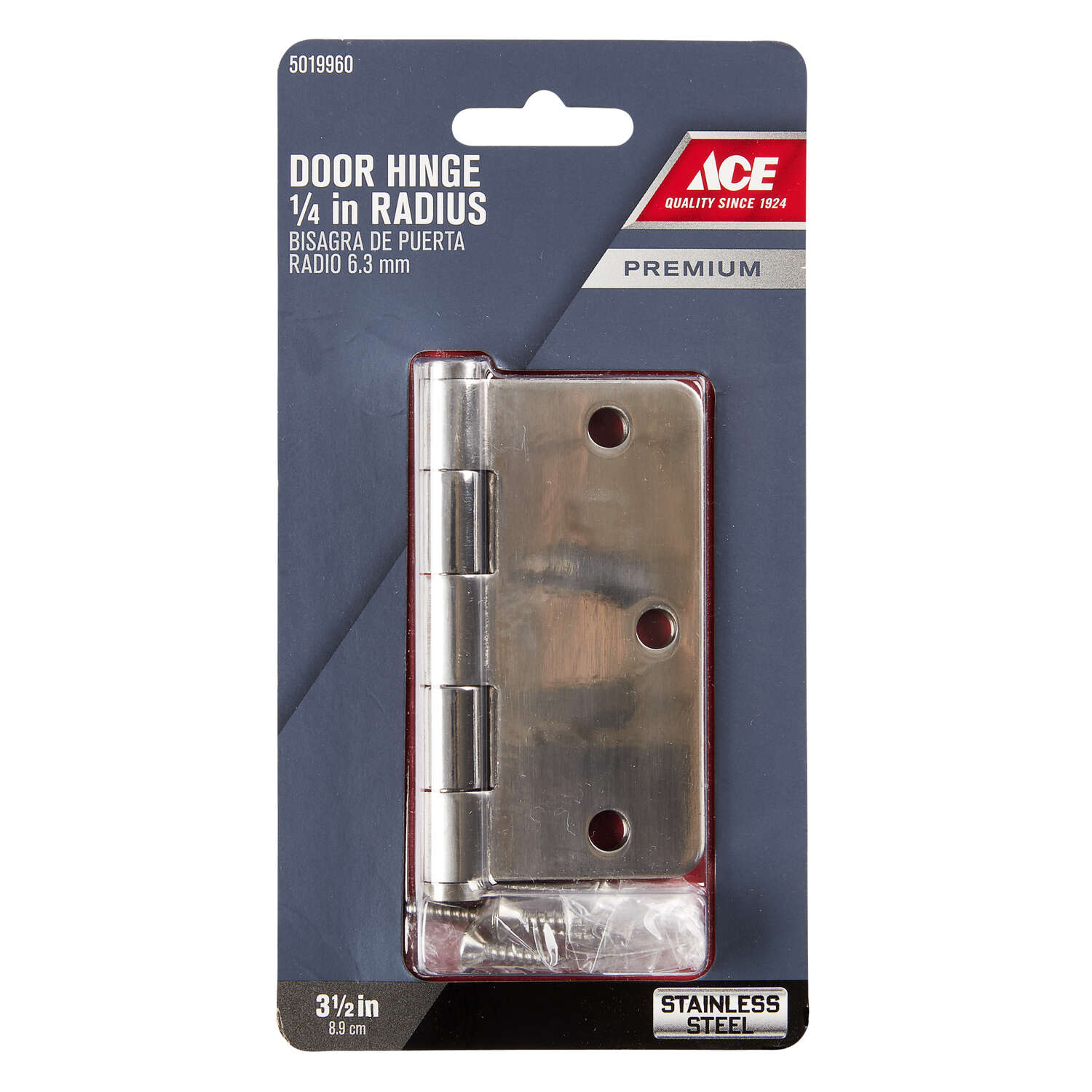 Ace 3-1/2 in. L Stainless Steel Residential Door Hinge 1 pk