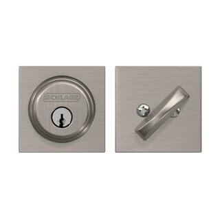 Schlage B60 Series Collins Satin Nickel Single Cylinder Deadbolt Certified Highest for Security and Durability B60 N G COL 619