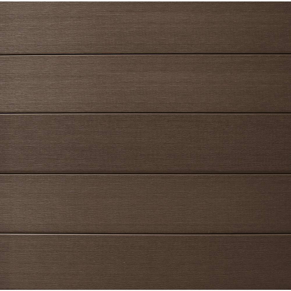 CREATIVE SURFACES Composite Fence Series 6 ft. x 6 ft. Mocha Brushed Fence Panel (12-Pack) HDPNL0001