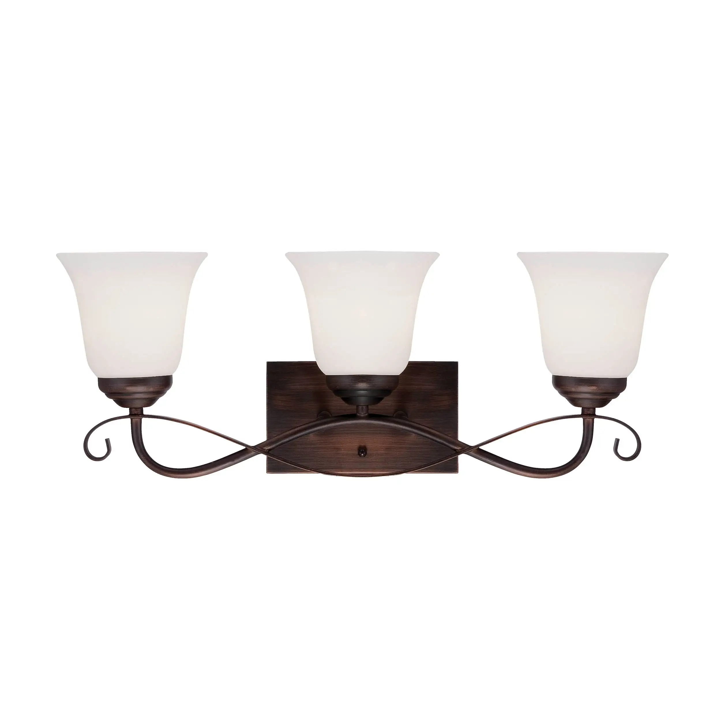 Kingsport Bathroom Vanity Light in Rubbed Bronze- 3 Lights