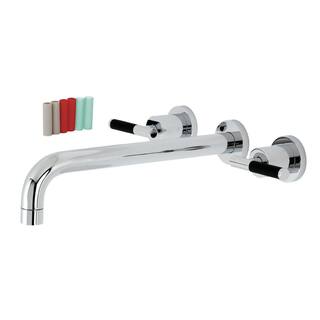 Kingston Brass Kaiser 2-Handle Wall Mount Tub Faucet in Polished Chrome (Valve Included) HKS8051CKL